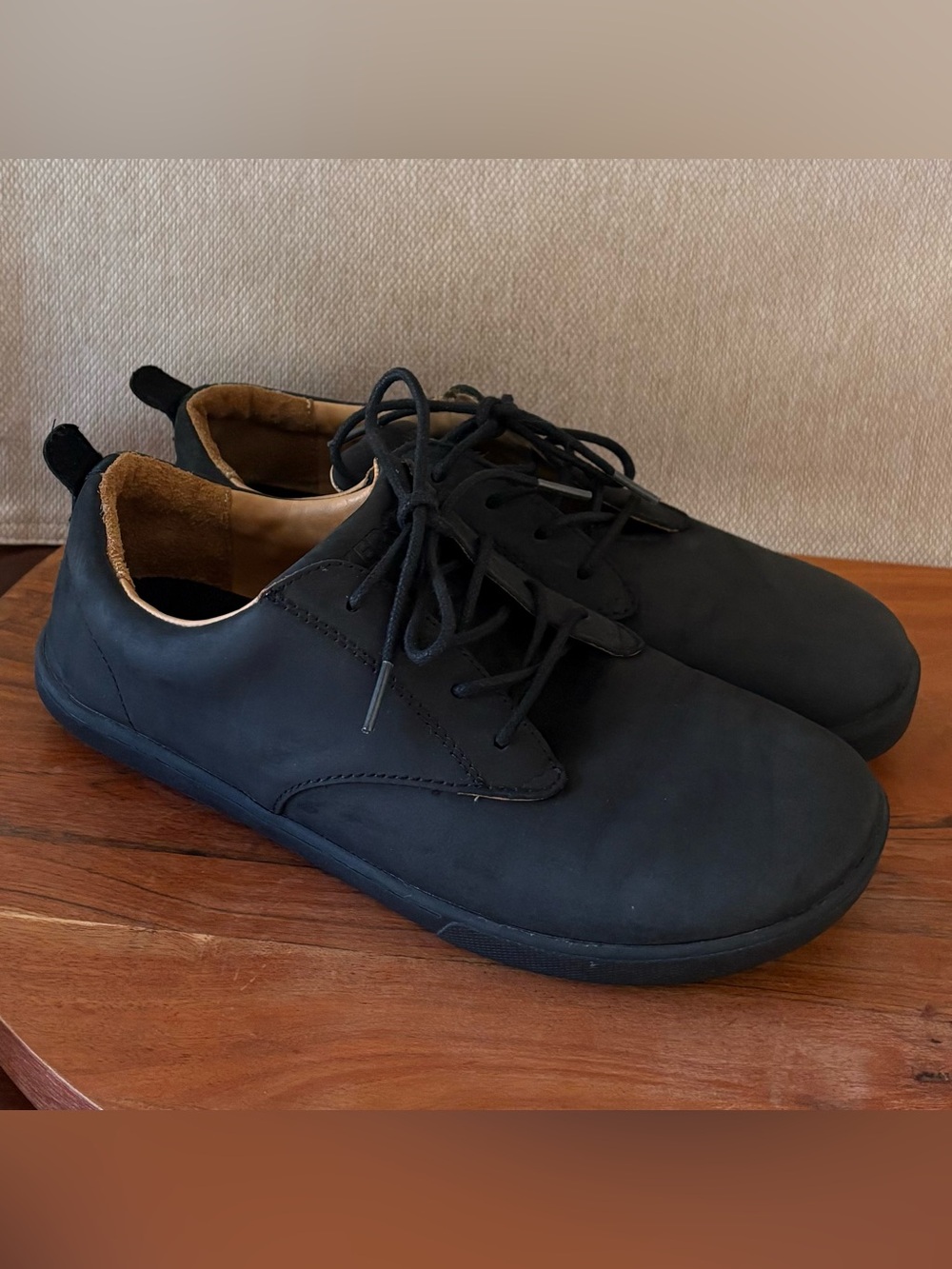 Xero Shoes Men's Size 9 Glenn Leather Barefoot Minimalist Black Wide Toebox